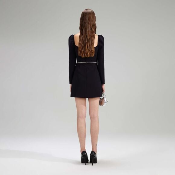 Self-Portrait Black Mini Dress - Picture 3 of 11